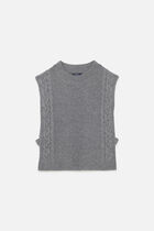 hiris poncho light grey woman