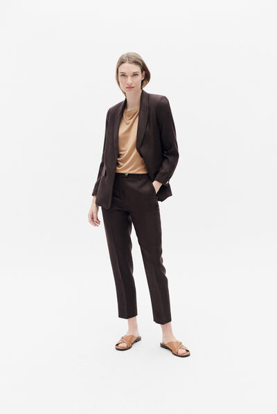 Blazer randine marron fonce femme