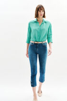 100% linen coraline shirt mint green woman