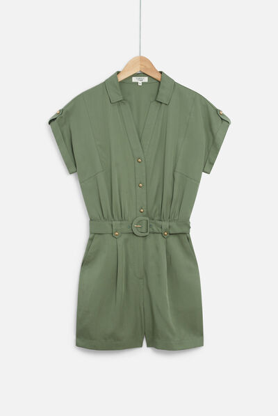 combinaison borgo vert kaki femme