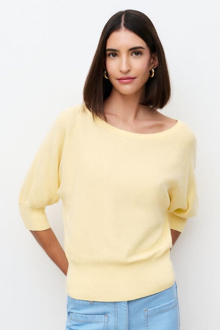 Jersey joan oversize amarillo pastel mujer