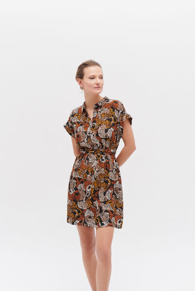 robe bonnie marron fonce femme