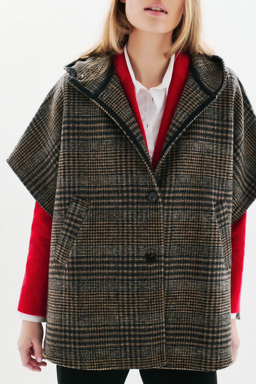 Harca2 poncho taupe woman