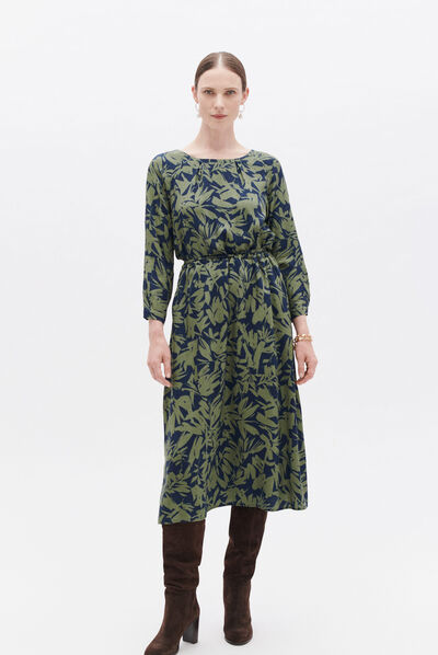 Robe roulia vert clair femme