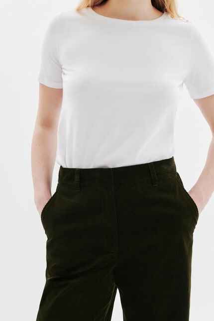 Pantalon Pesuviovelours vert kaki femme