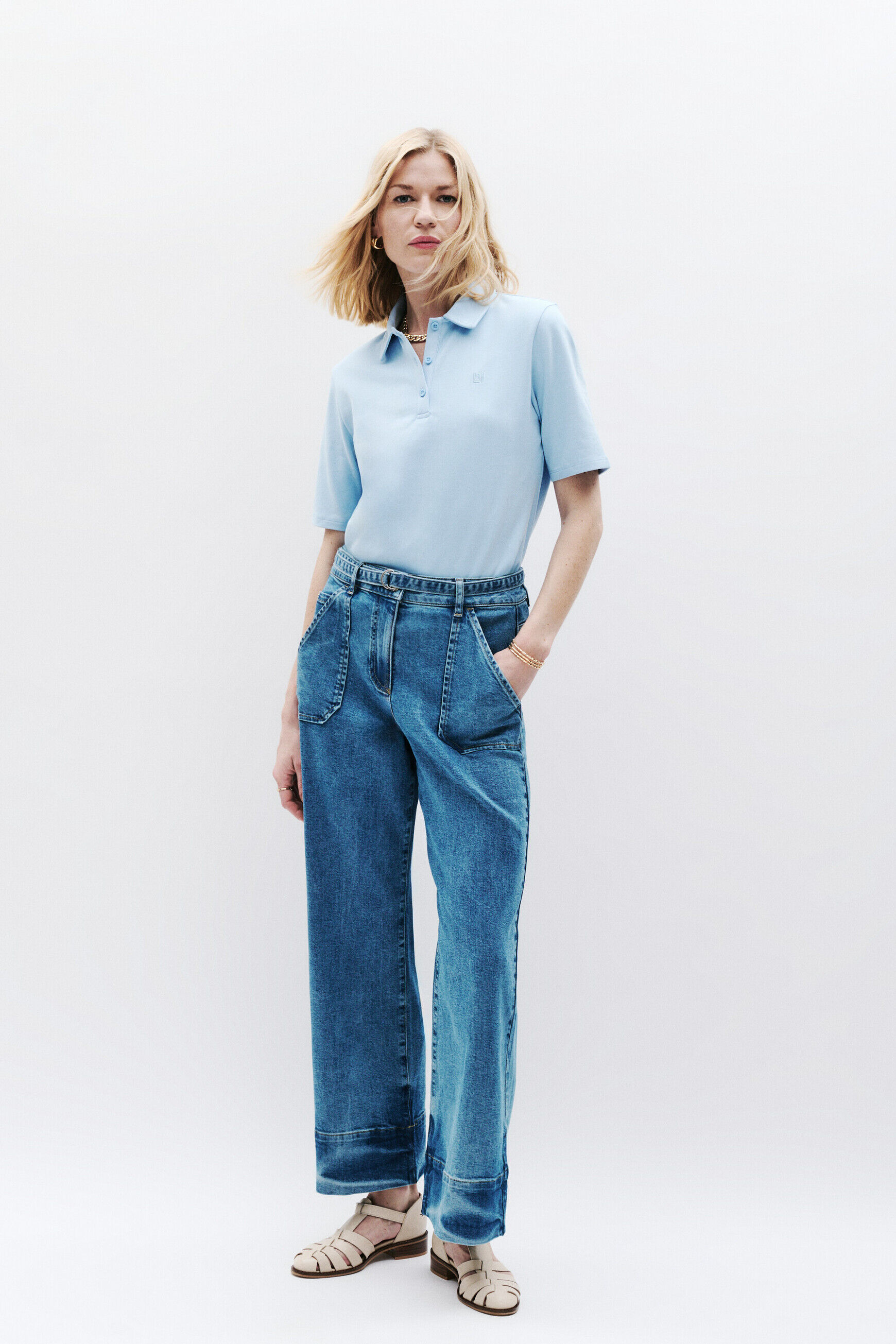 T-shirt Tcandy bleu ciel femme