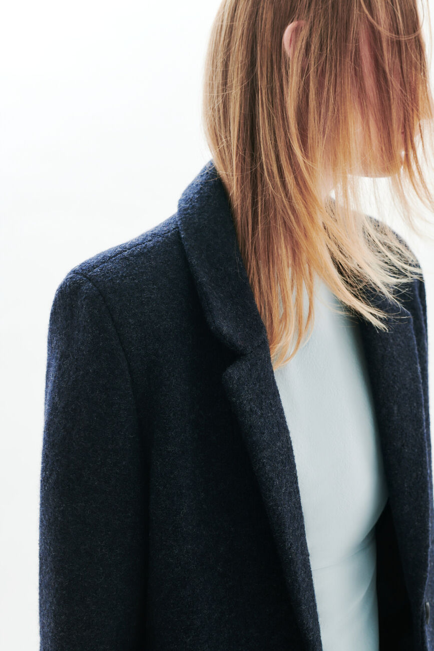 girelli coat 100 wool navy blue woman Girelli coat 100% wool navy blue woman