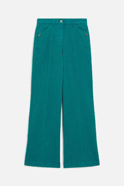Pantalon plazzaro bleu turquoise femme
