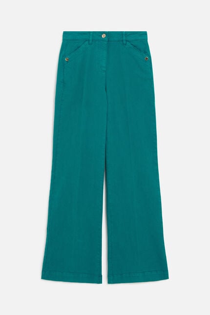 Pantalon plazzaro bleu turquoise femme