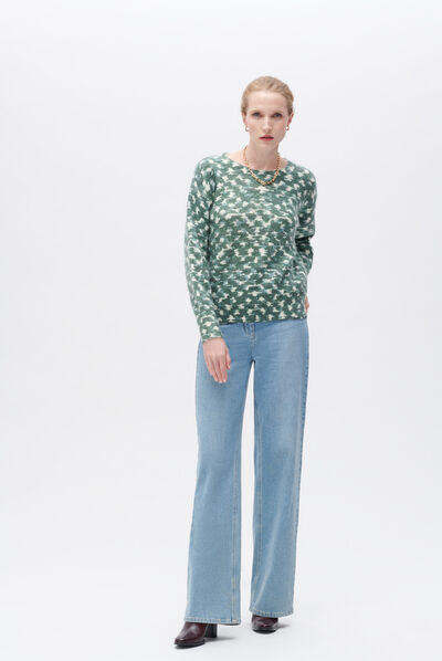 Pull melina vert fonce femme