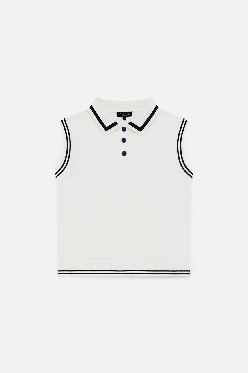 T-shirt tennis avorio donna