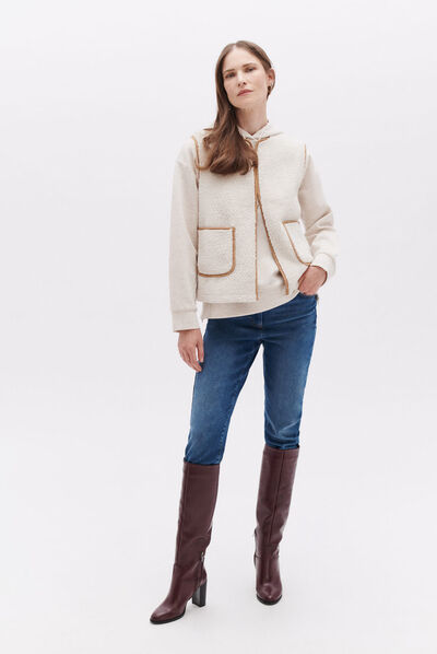 Manteau gilles ecru femme