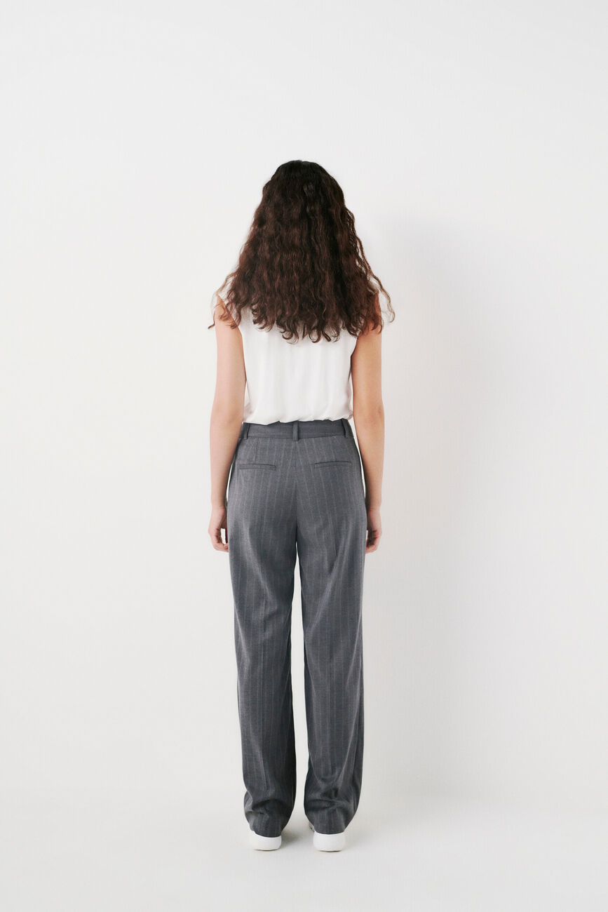 Pantalon pvoyelle gris fonce femme