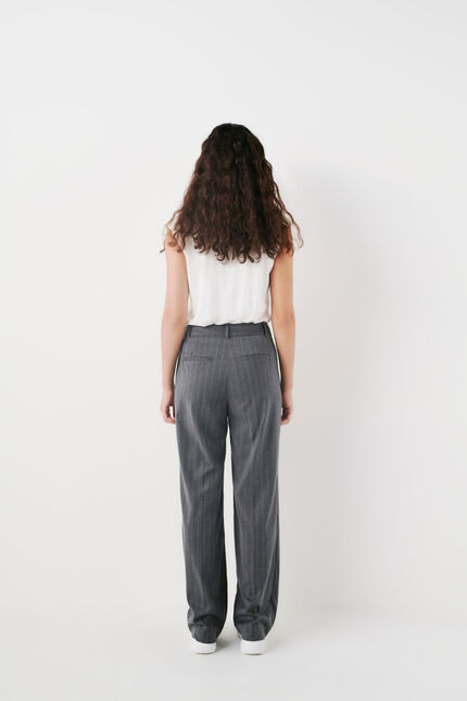 Pantalon pvoyelle gris fonce femme