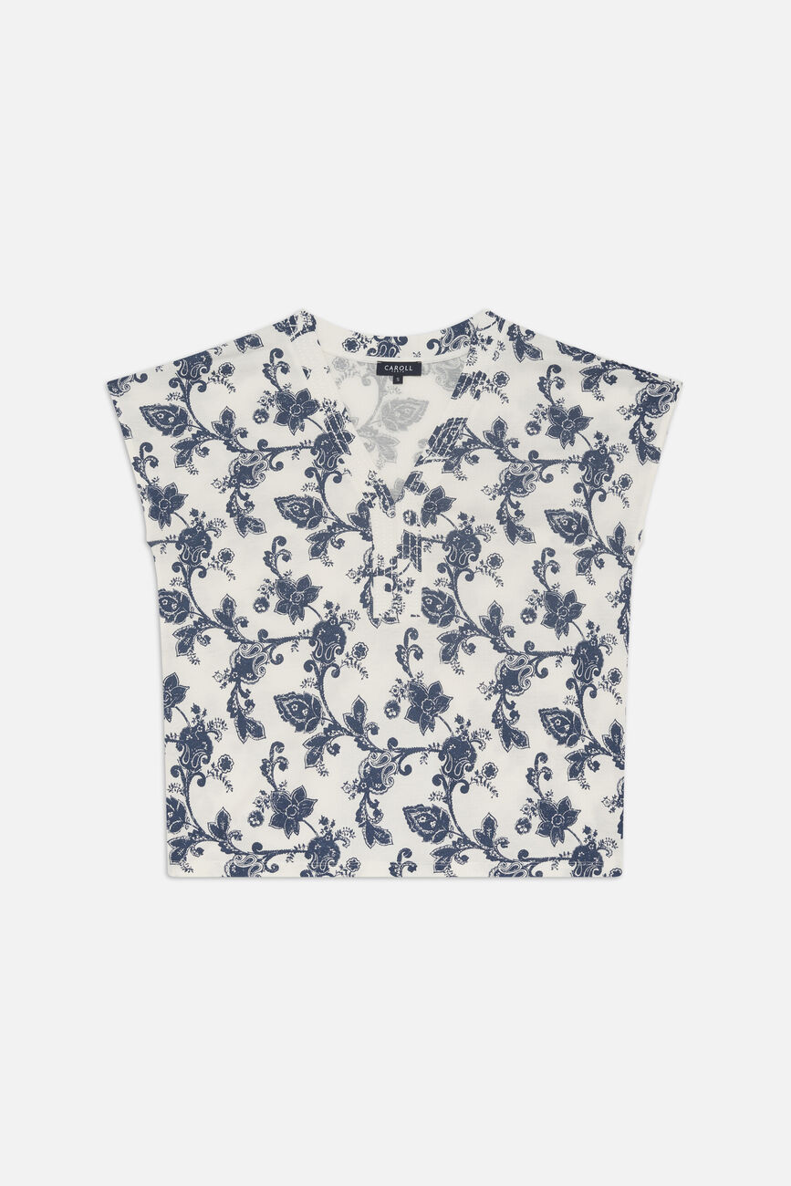 T-shirt Tikat ecru femme