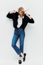 poppy pants stone denim woman