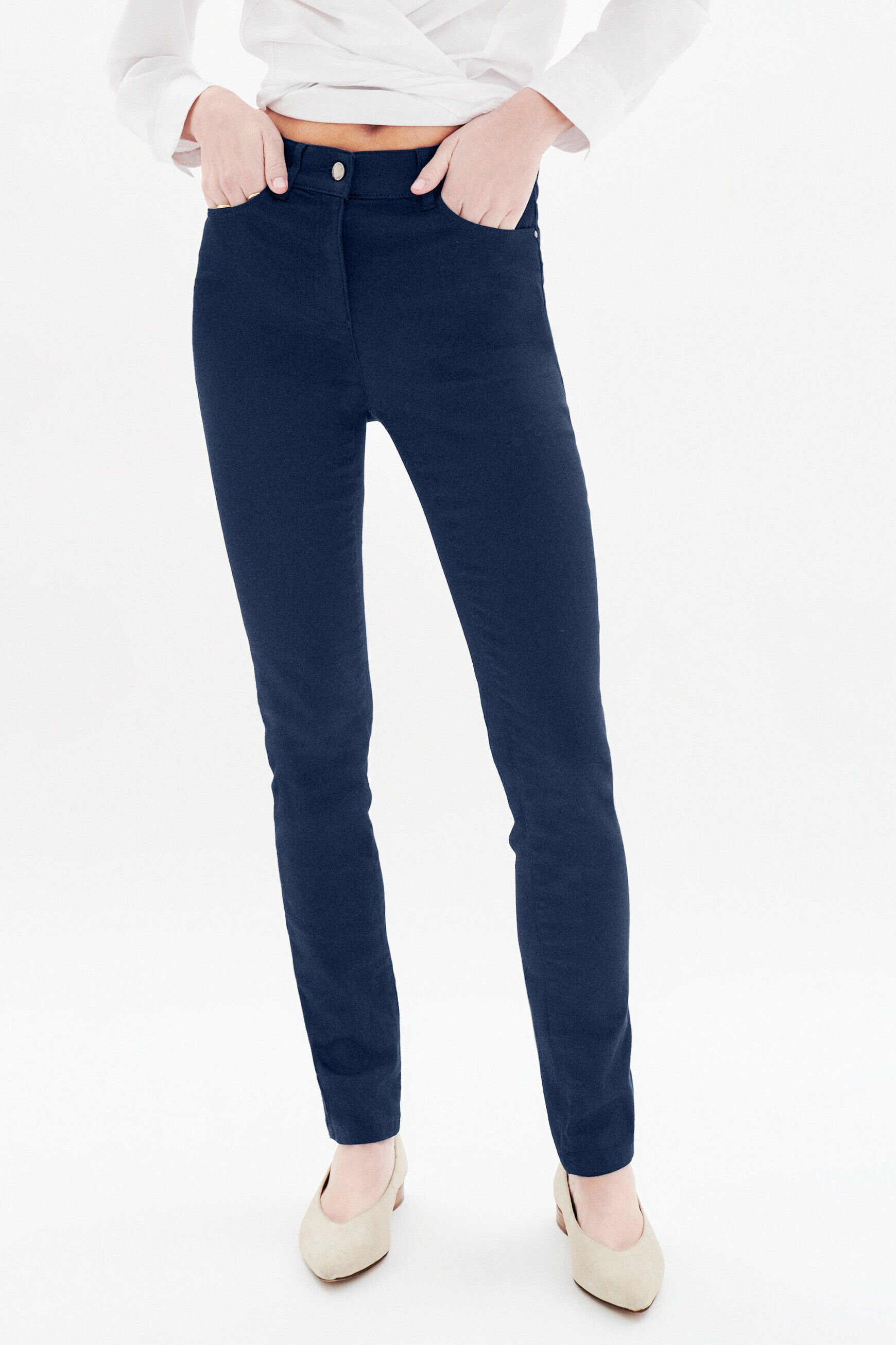 pantalon joss b bleu marine femme