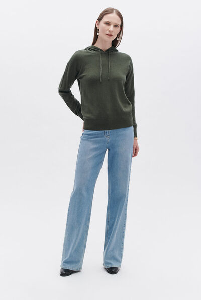 Pull marik vert clair femme