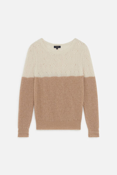 Pull maud camel femme
