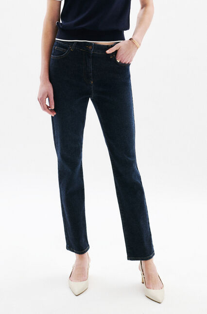 Pantalon pop denim double stone femme