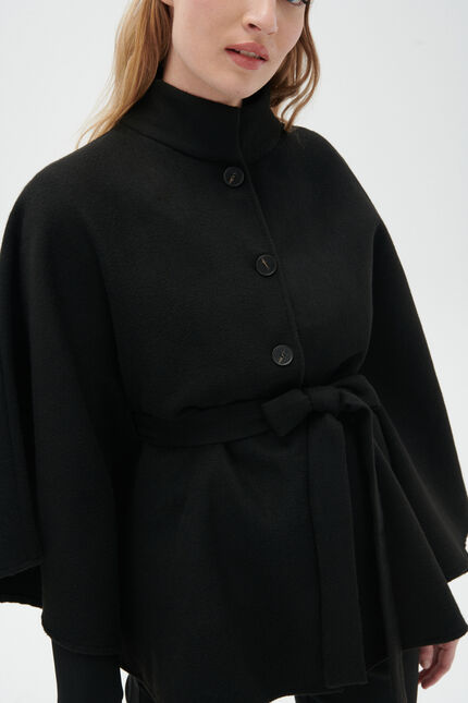 Poncho hacaro uni noir femme