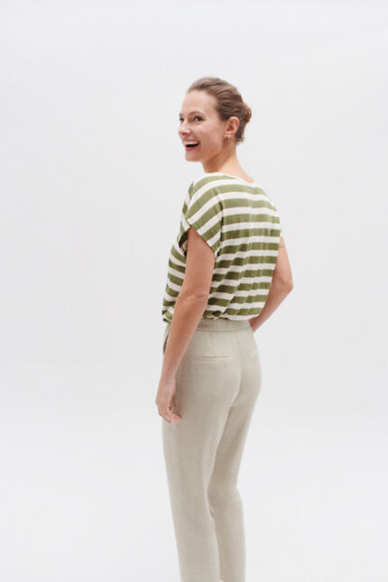pantalon allan beige femme