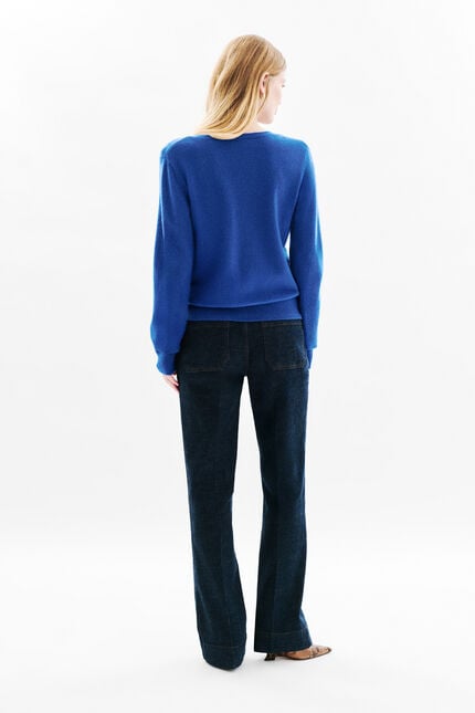 marianne2 100% cashmere sweater electric blue woman