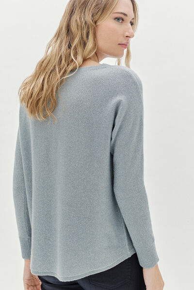 pull amelia lurex vert clair femme