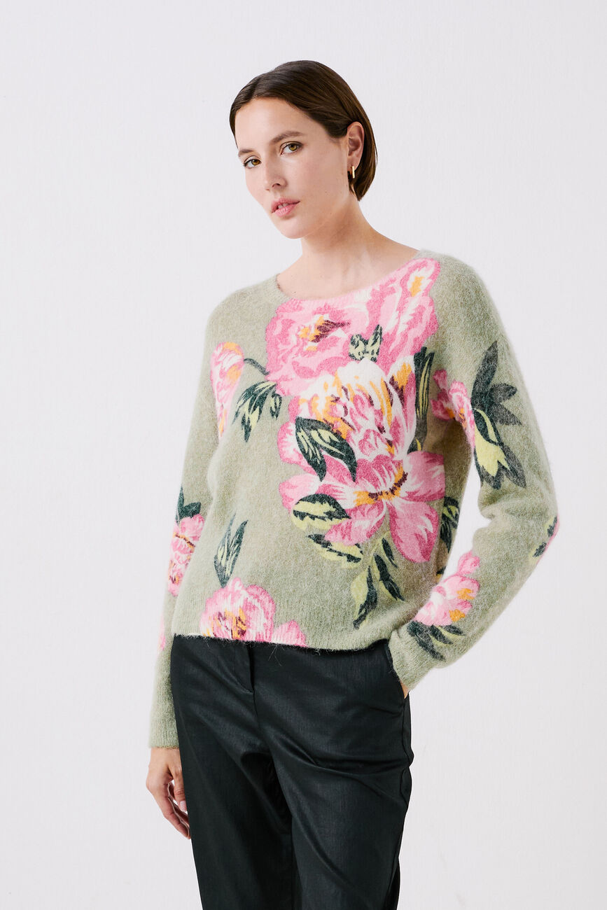 manolia2 jumper khaki green woman