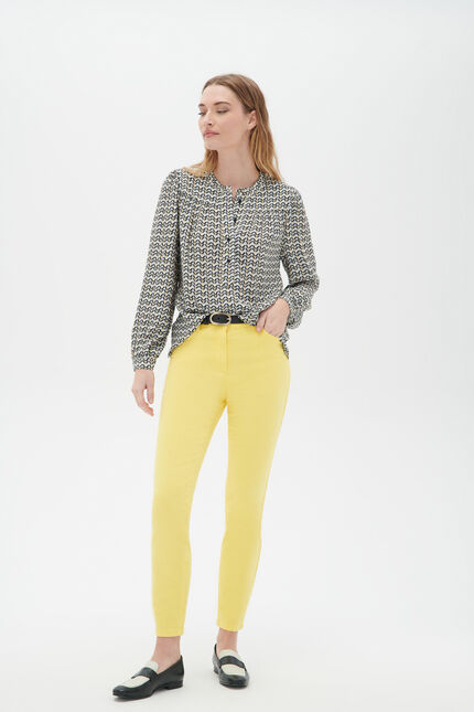 Pantalon ptonio jaune clair femme