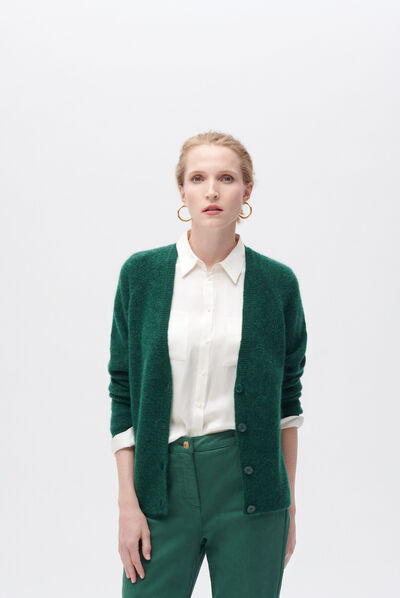 Pull marta vert fonce femme