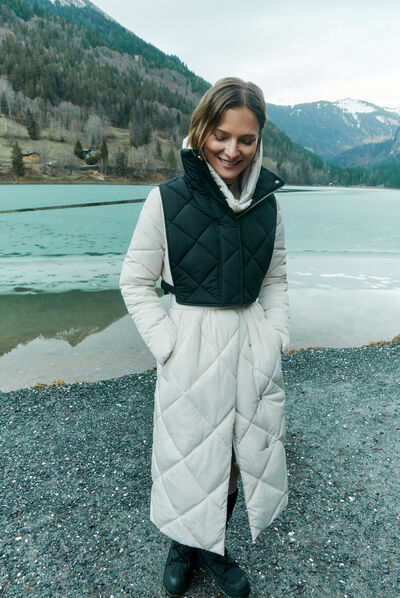 Doudoune grizzly ecru femme