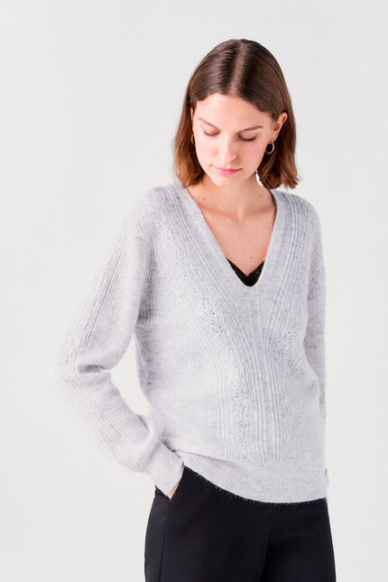 Pull Mpsencer gris clair femme