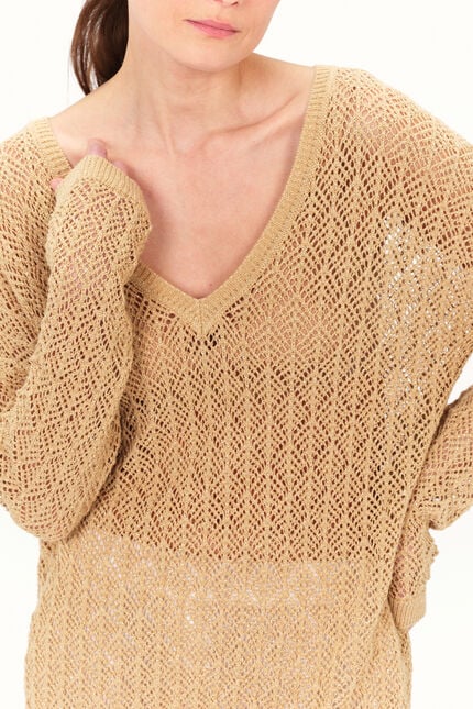 Pull menzo couleur or femme