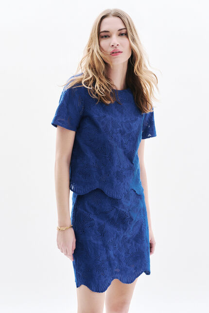 Blouse Calvie bleu roi femme