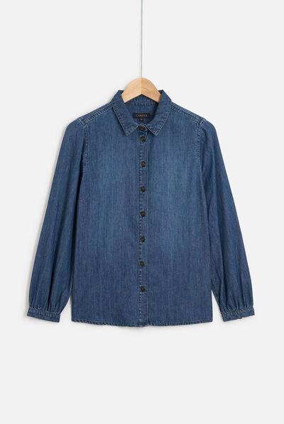 camicetta melanie denim double stone donna