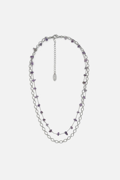 collier cesia gris argent femme