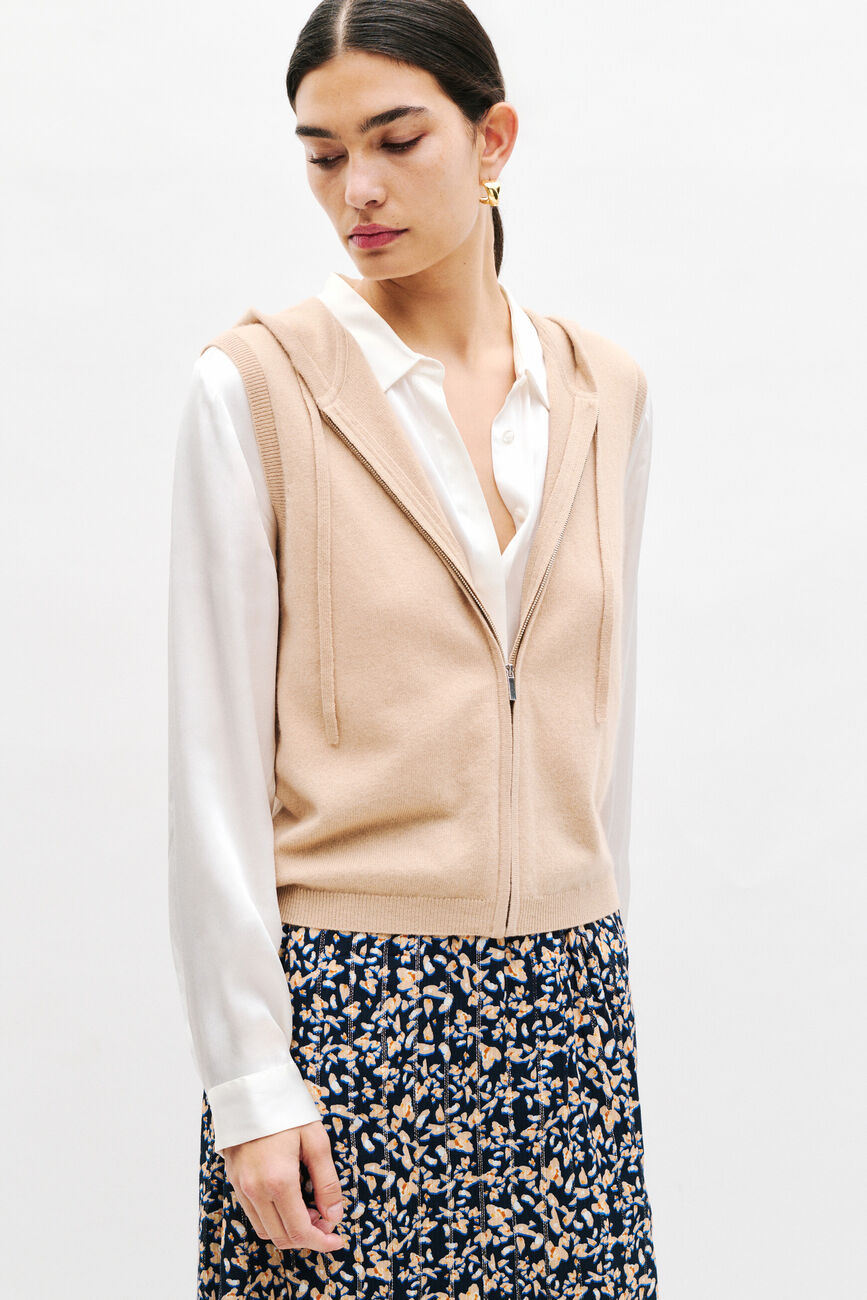Gilet mbasilou sable femme