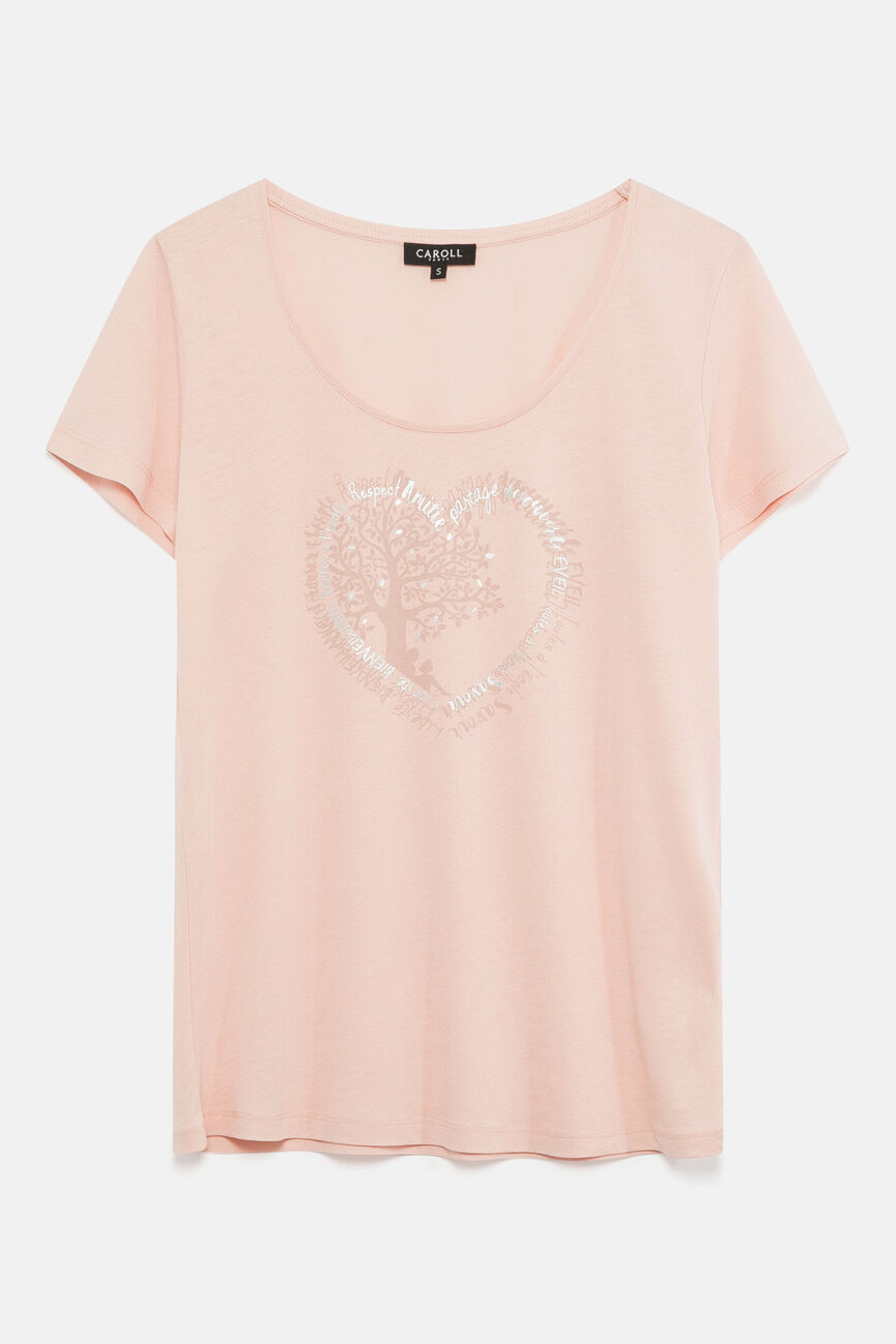 T-shirt Janice Toutes à l'école fushiaroze vrouw