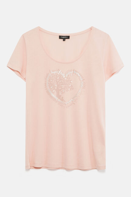 T-shirt Janice Toutes à l'école rosa fucsia donna