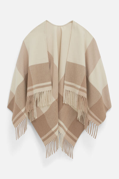 Poncho hanae cru mulher