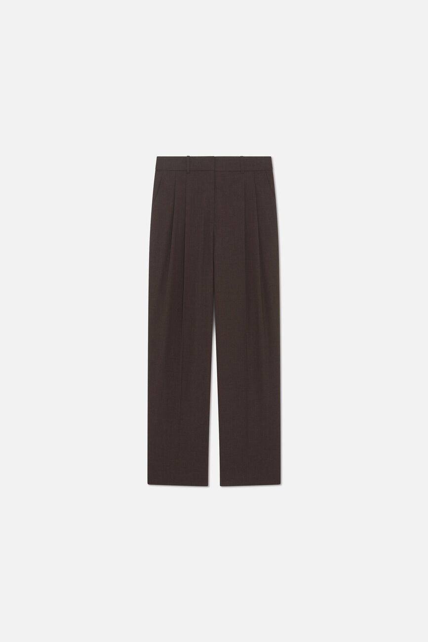 Pantaloni Pliage marron foncé donna