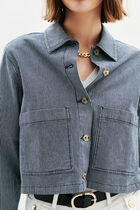 Vignette jacket navy blue woman