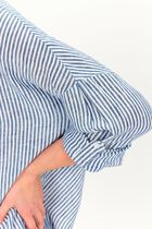 100% linen claude2 shirt stone denim woman