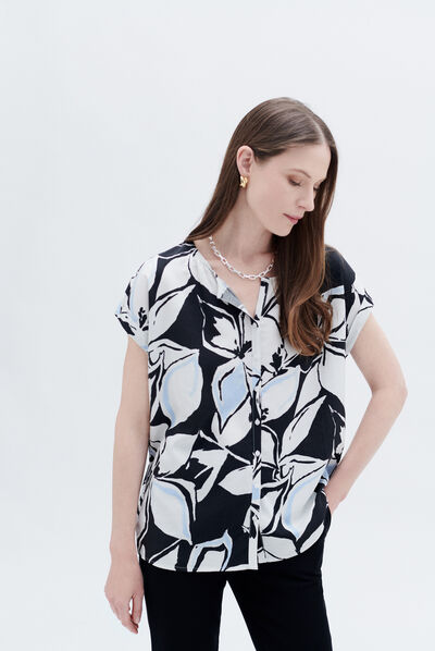 Camisa colombes preto mulher