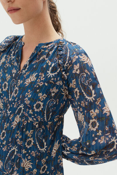 robe emile bleu petrole femme