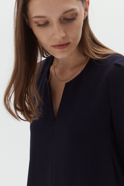 robe carmine bleu marine femme