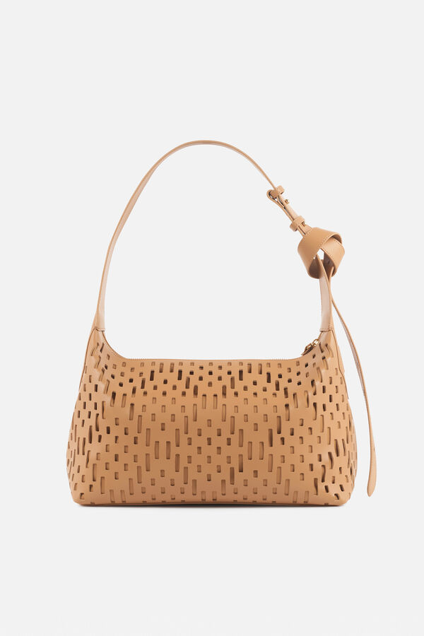 Sac Soalia en cuir taupe femme