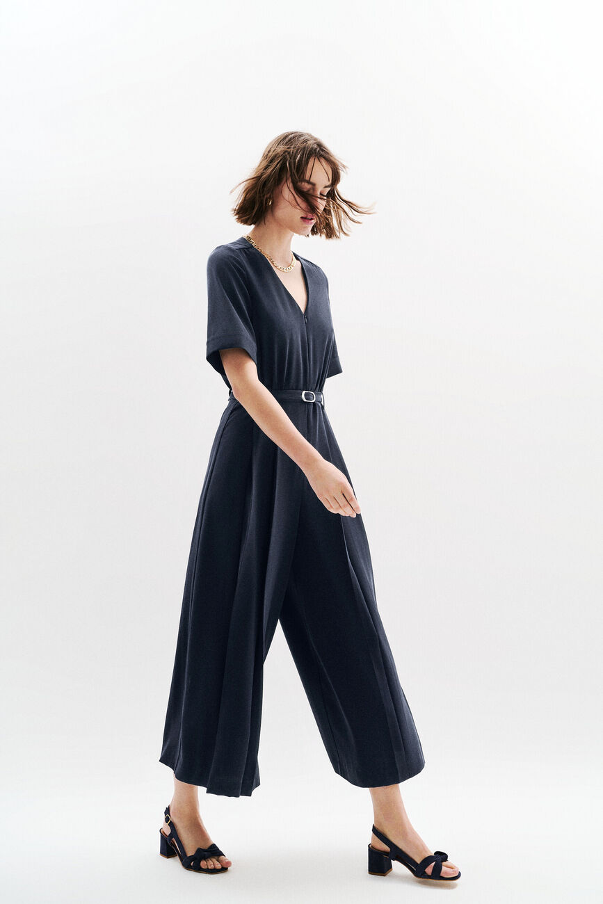 Combinaison Cpinceau bleu marine femme