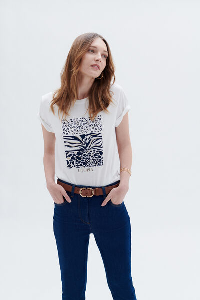 T-shirt taho ivoire femme